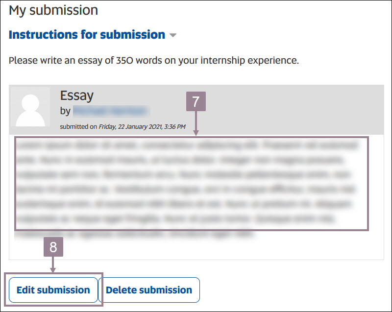 Moodle Workshop Submissions